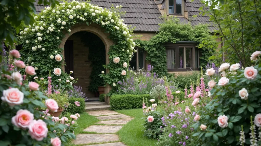 Creative rose landscaping ideas, including border and arbor designs, for a stunning garden transformation.