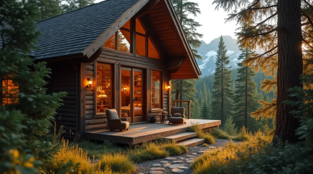 cabin in the mountains