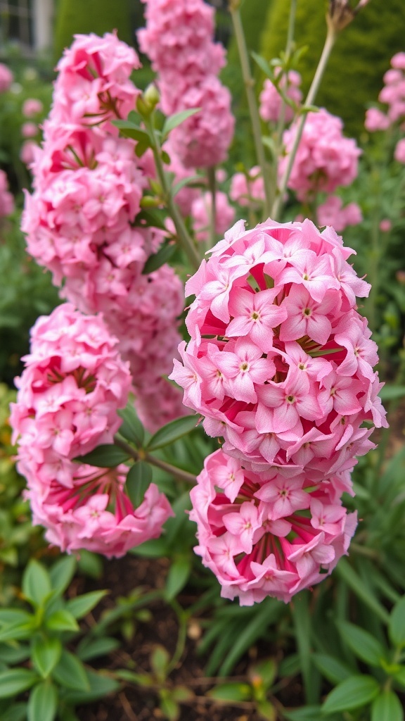 A close-up of Pink Clove Pink Flowers in full bloom, showcasing their vibrant pink color and unique star-shaped petals.
