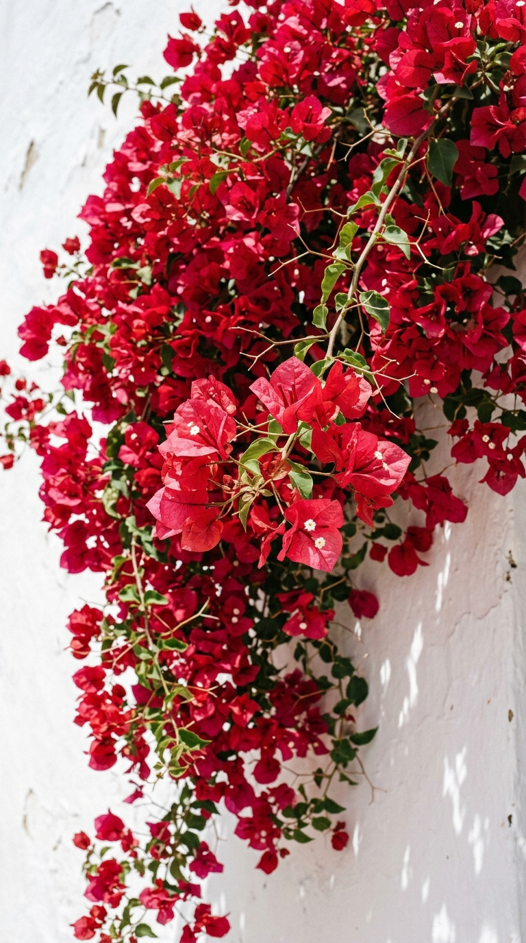 Red Bougainvillea brings a burst of tropical vibes to any garden
