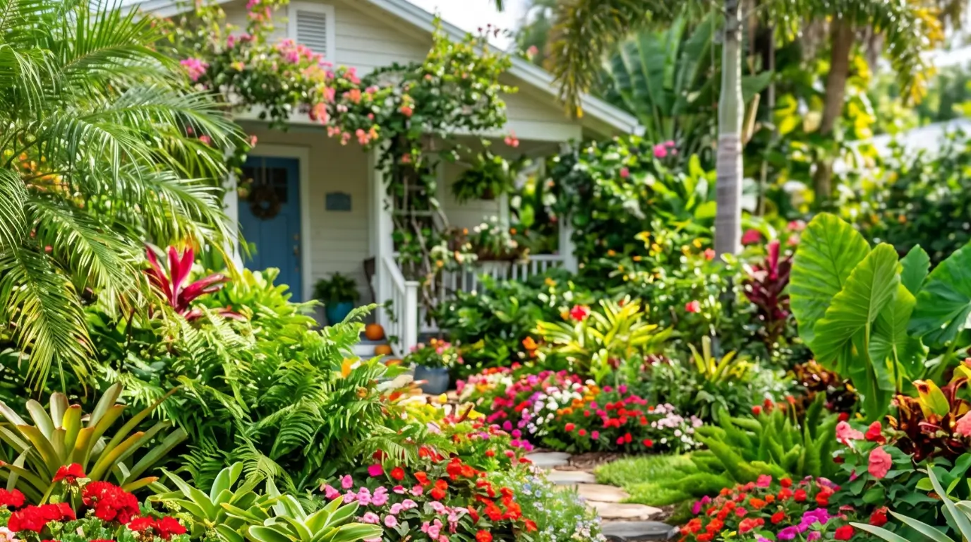 27+ Stunning Tropical Garden Ideas to Transform Your Front Yard