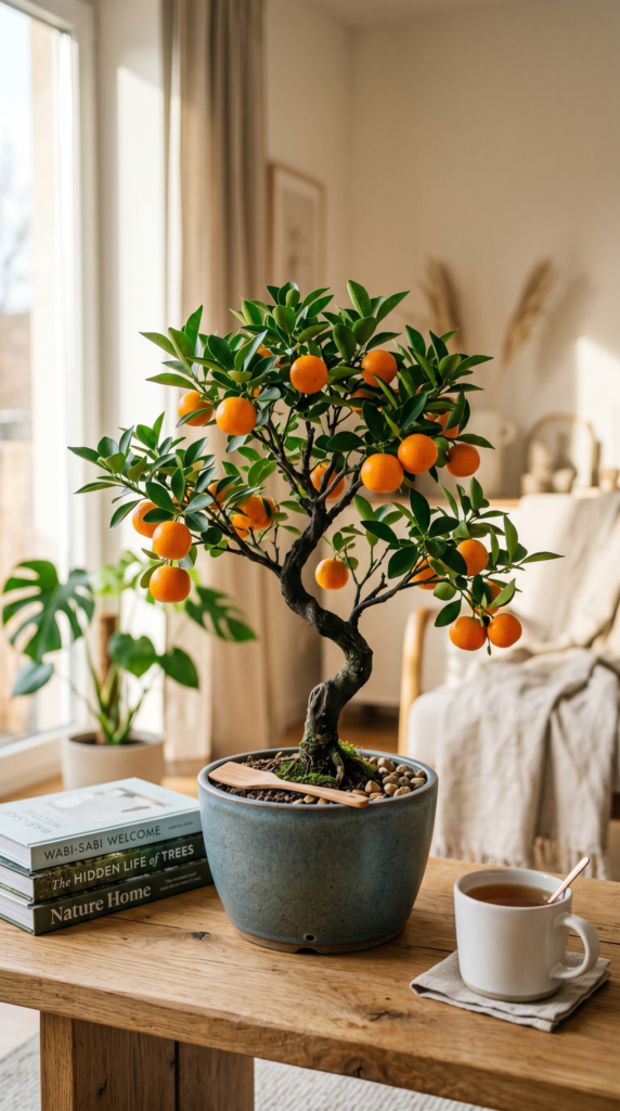 Bonsai fruit trees are a delightful blend of nature and artistry